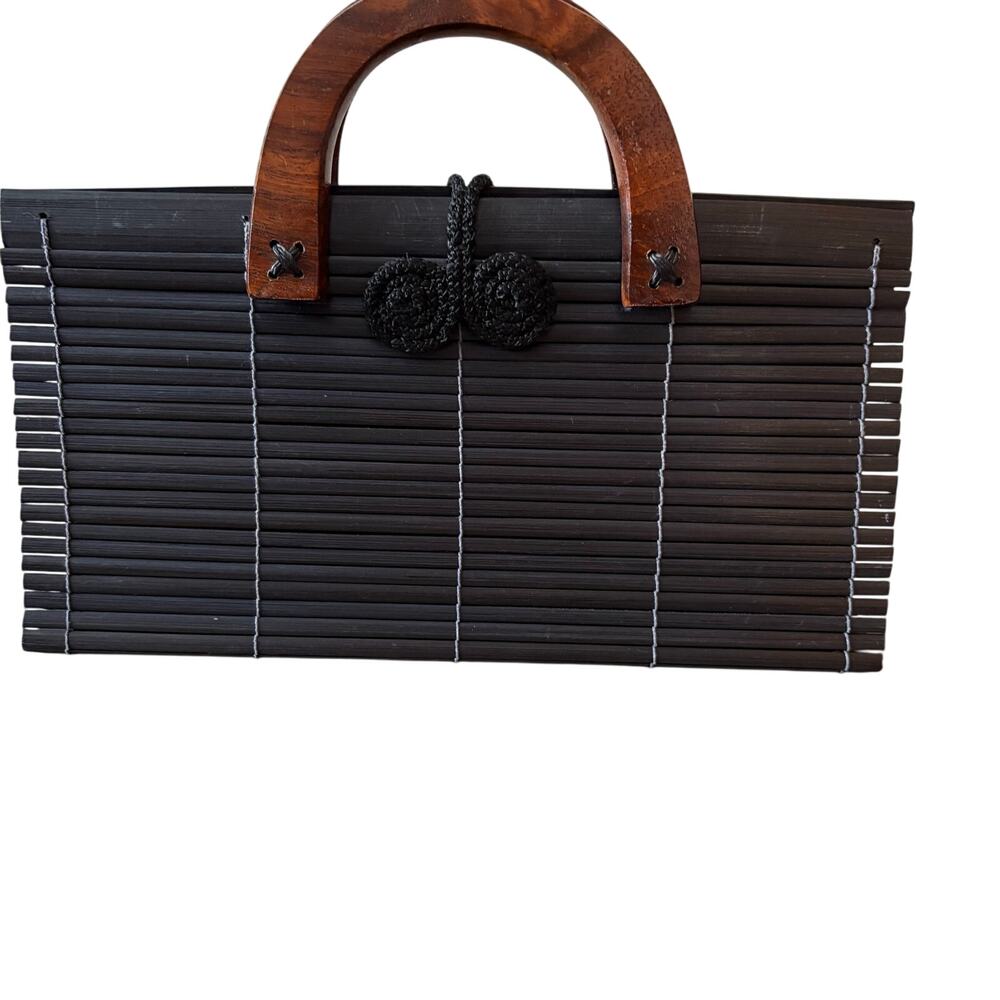 bag Werks Wooden Handbag Black